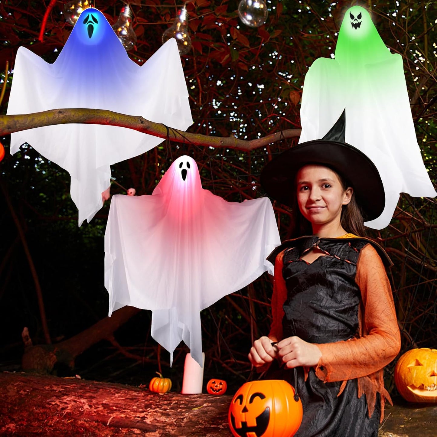 Halloween Hängende Geister-Deko (3 Stück, 67CM)