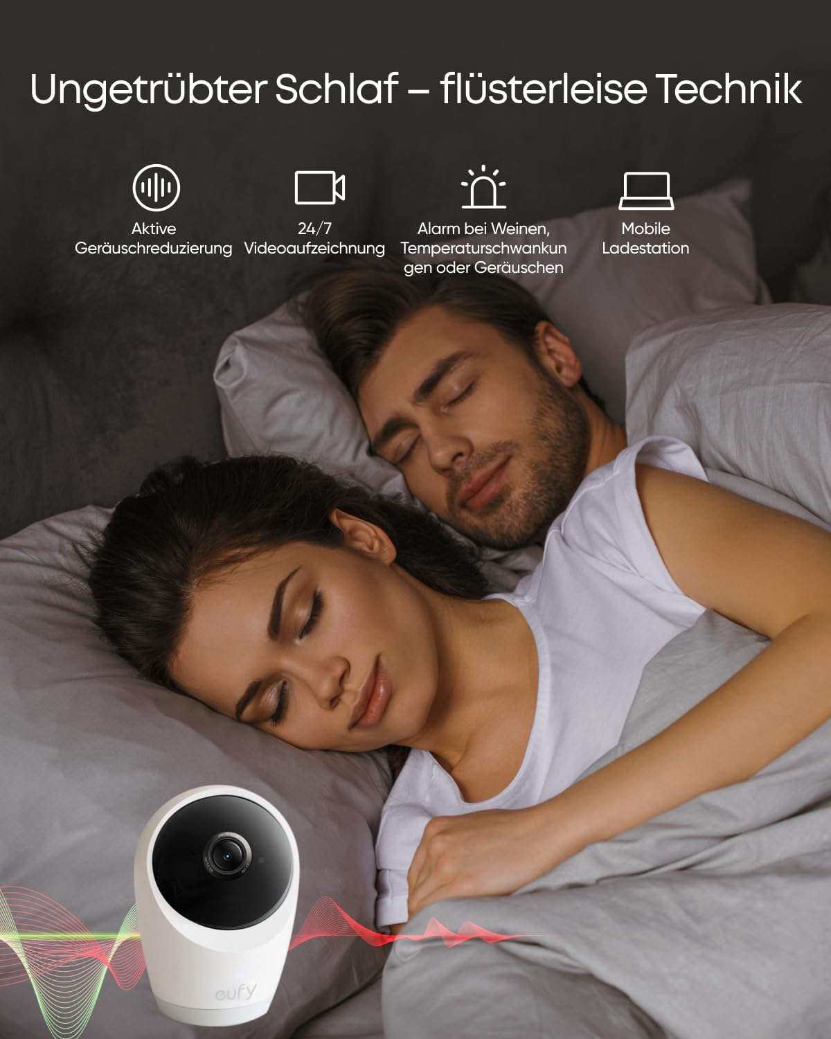 E21 Babyphone mit Kamera und App-Steuerung, 4K Babyphone E21
