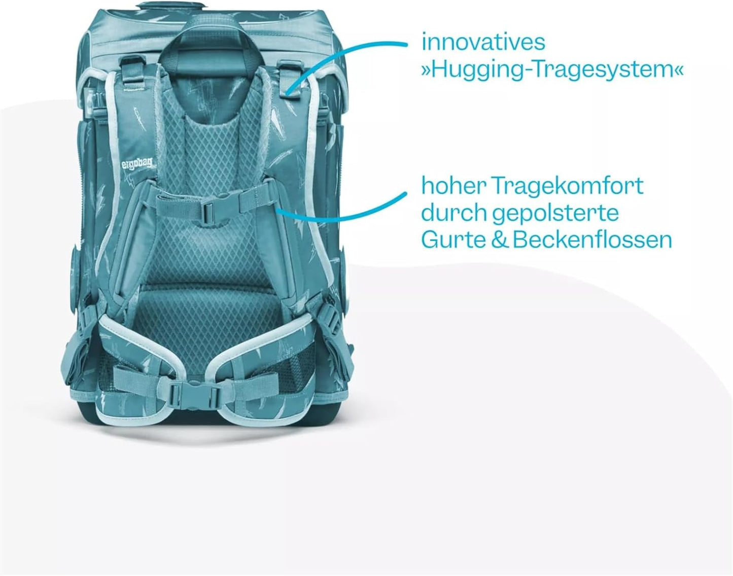 Schultaschen Set CUBO Light, Blütenzaubär - Lila Einheitsgrösse