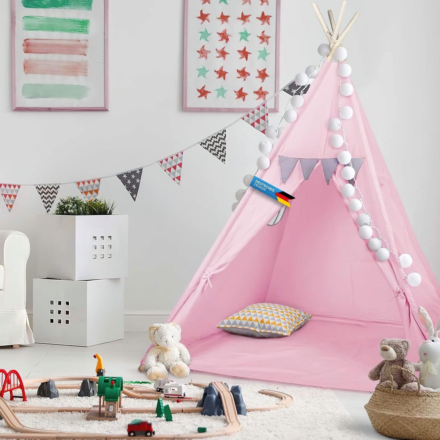 Pinkes Tipi Kinderspielzelt, Pink