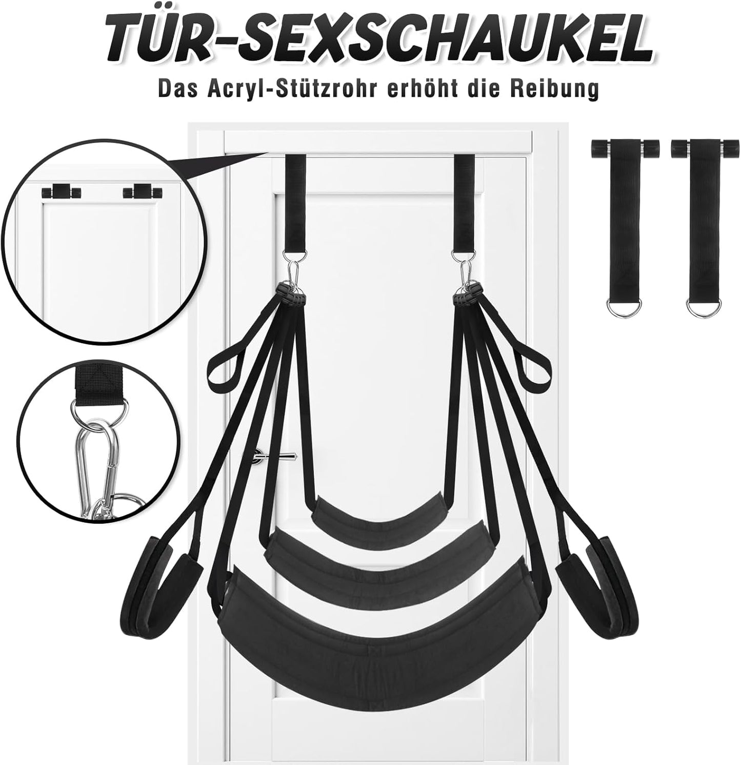 360° drehbare Liebesschaukel für Paare, Black