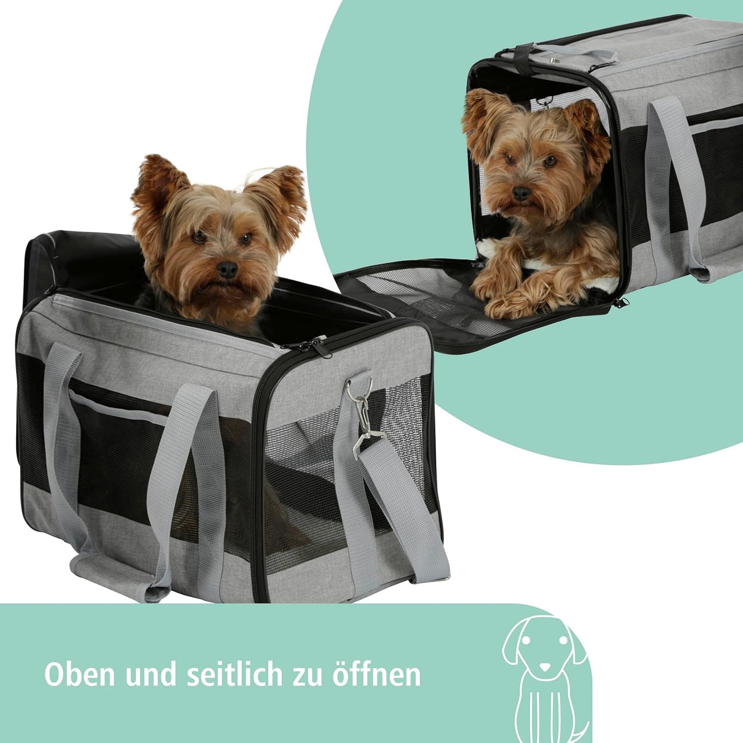 Tragetasche Casual, Grau L 41 x B 29 x H 28 cm
