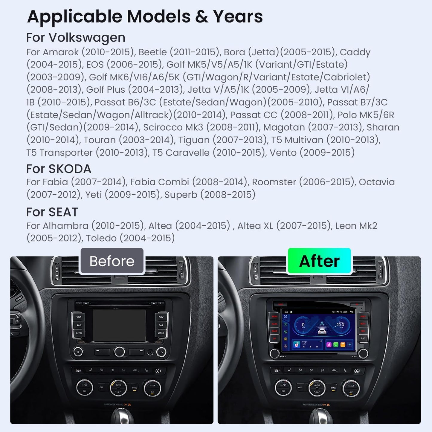 Android Autoradio mit Navi & 7" IPS Bildschirm
