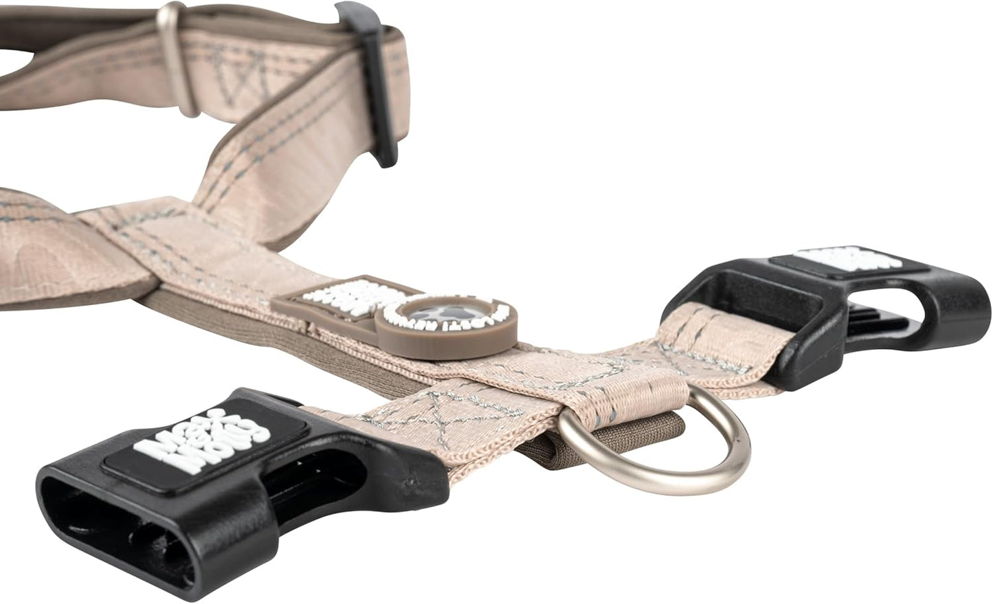 Hundegeschirr H-Form mit Smart ID, S Sand