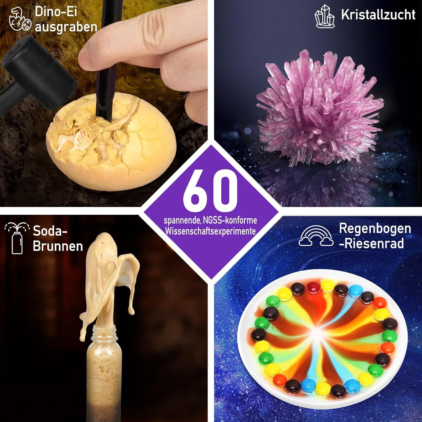 Experimentierkasten mit 60+ Wissenschaftsprojekten, 60+ Experimente