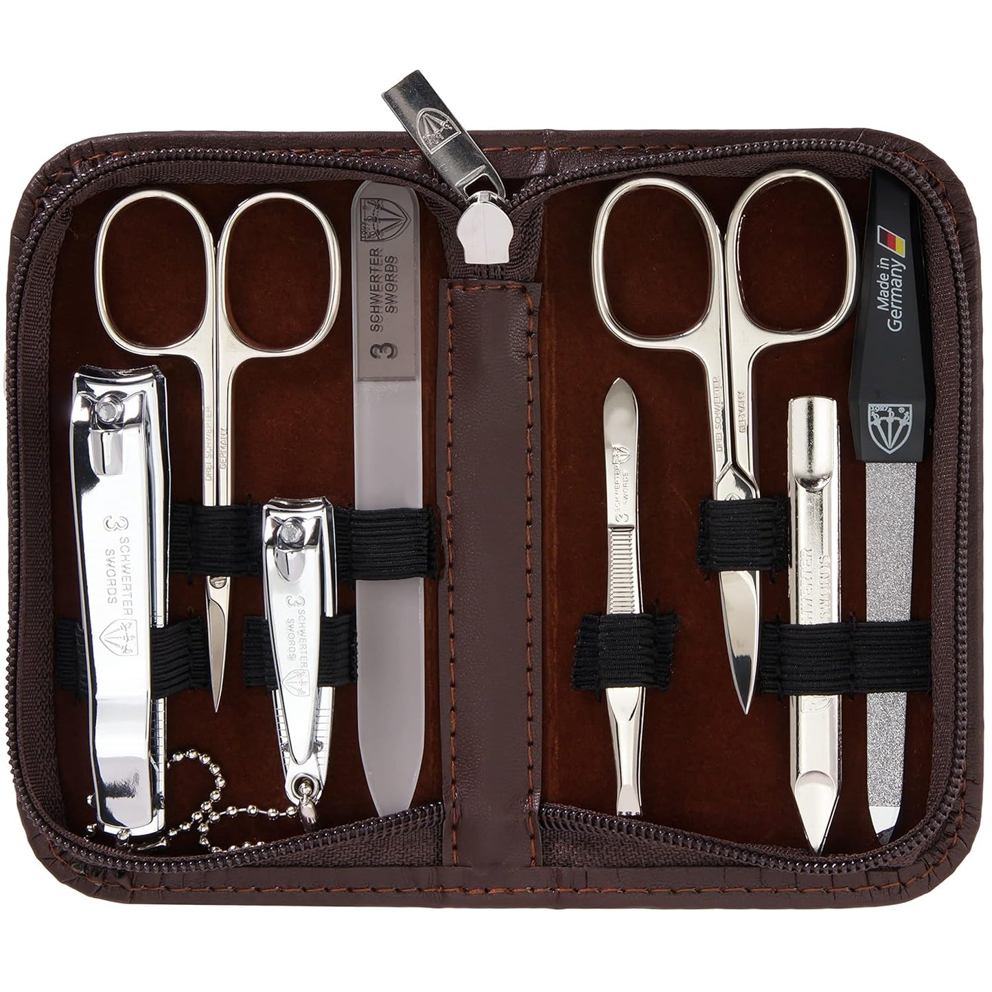 Maniküre Set, BRAUN / KUNSTLEDER