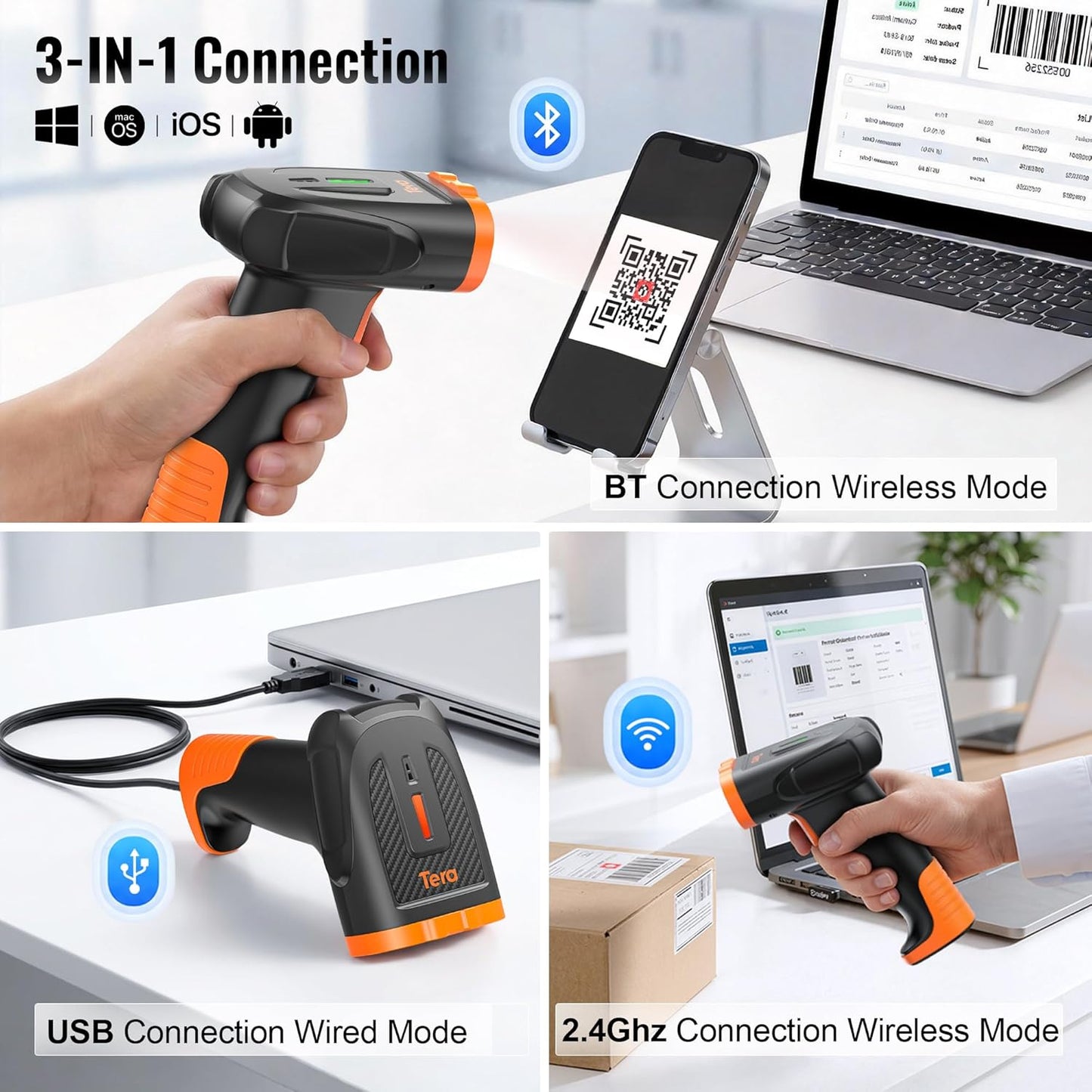Kabelloser Barcode-Scanner D5300 für 1D, 2D und QR