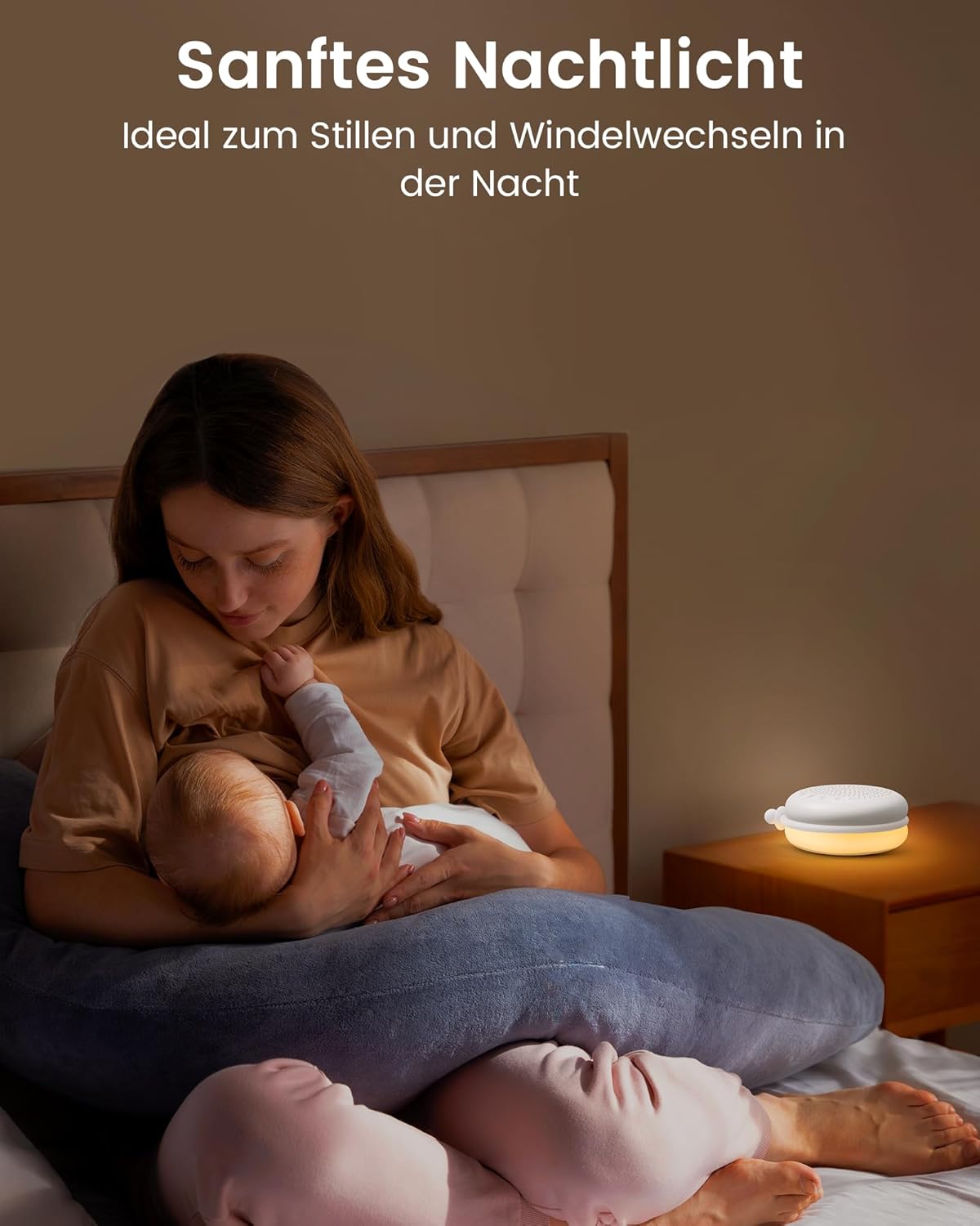 White Noise Maschine mit Nachtlicht und Timer