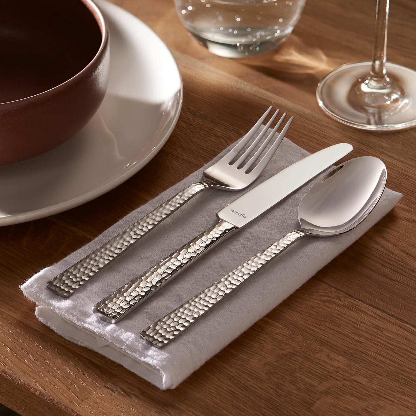 30-teiliges Besteckset Felicity im Hammerschlag-Design, 30-teilig Edelstahl