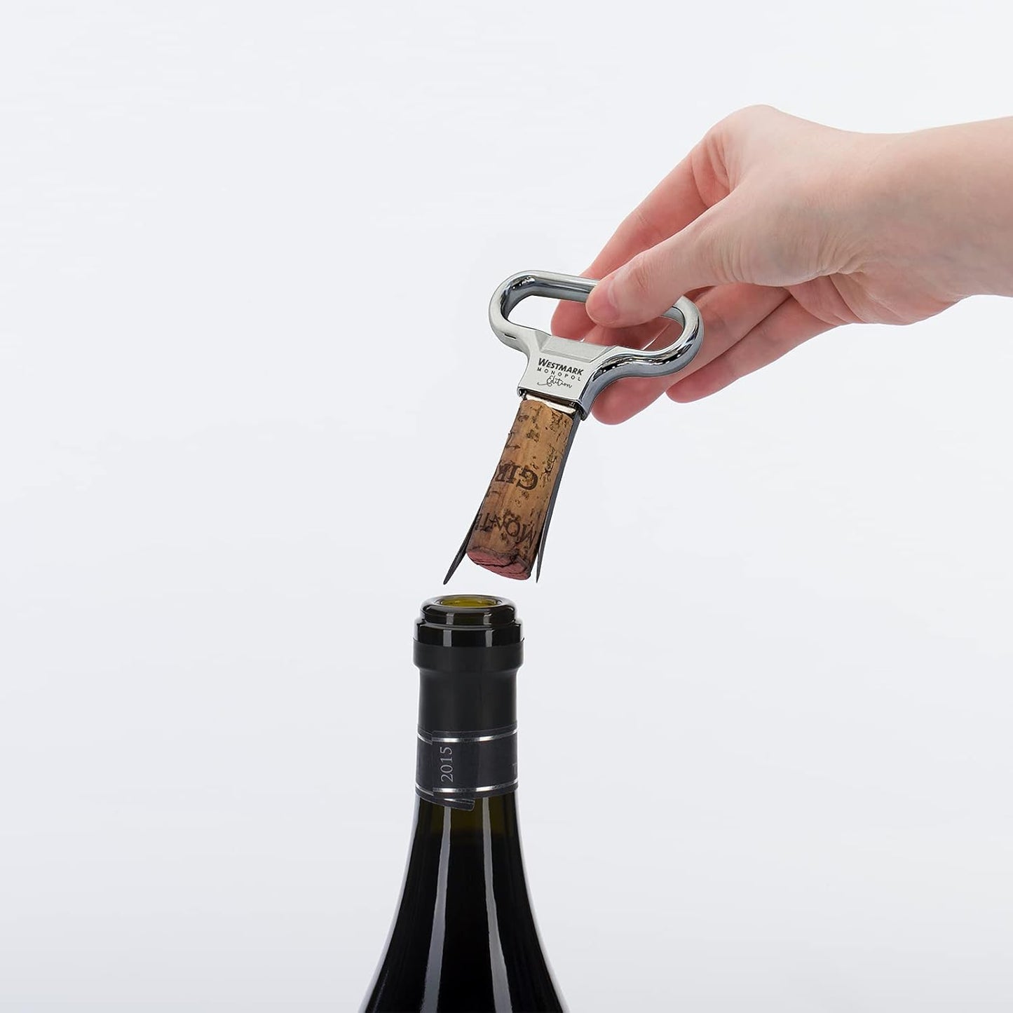 Ent- und Verkorker mit Weinausgiesser-Set Monopol Edition, Verchromt Ent- und Verkorker + 5 Weinausgiesser