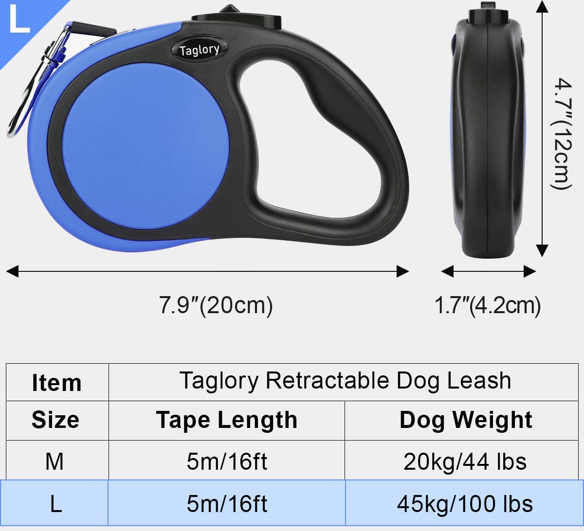 Rollleinen, 5m, bis 45kg, Gross Blau