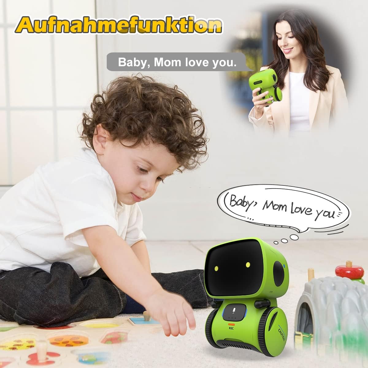 Interaktiver Roboter, grün