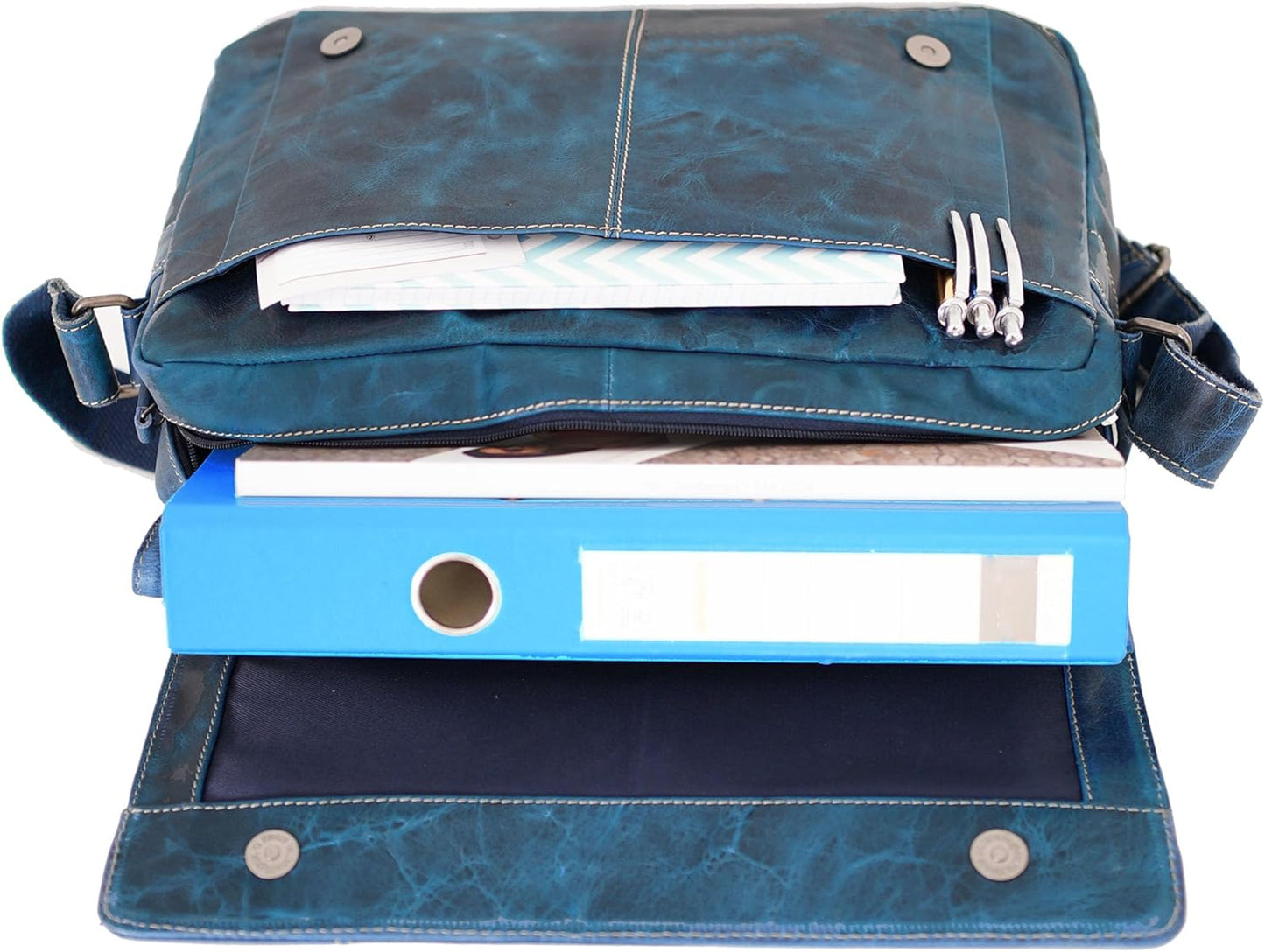 Dylan Umhängetasche mit Laptopfach, Dylan Blau