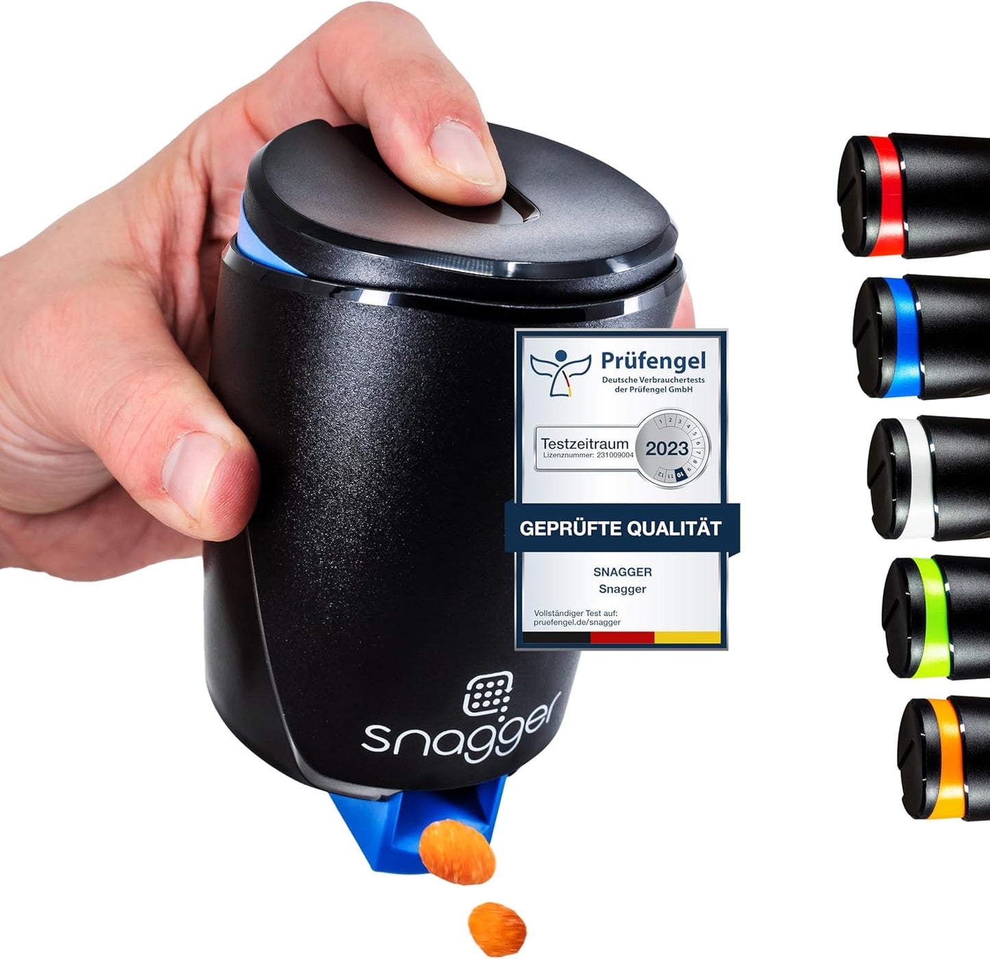 Snackspender für saubere Hände beim Snacken, Blau