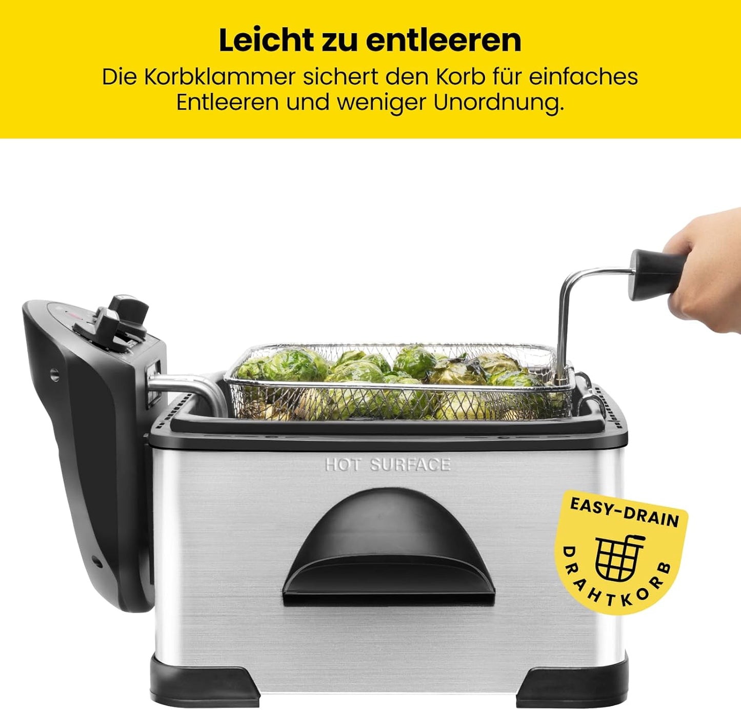 Fritteuse, 4,3 Liter Edelstahl