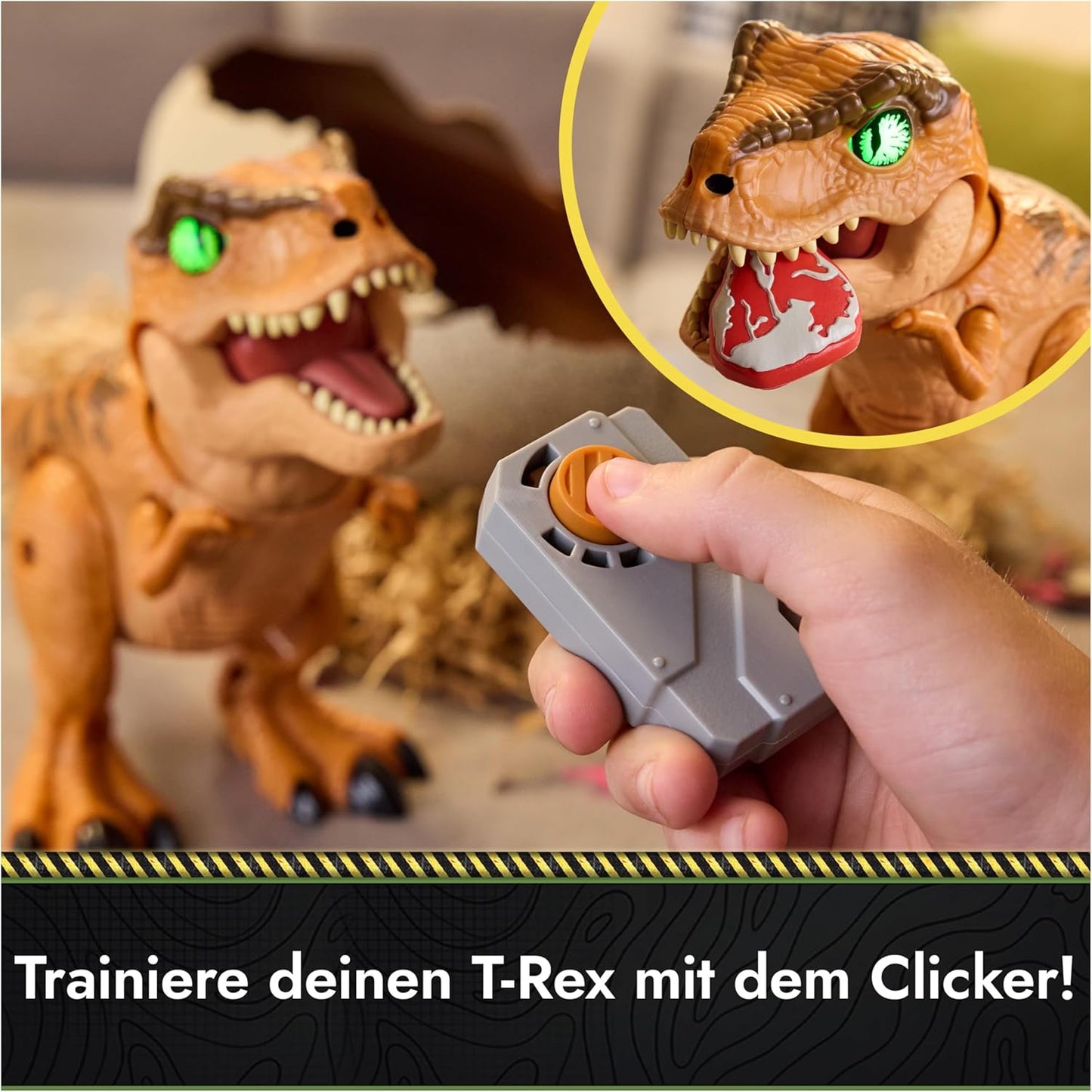Interaktiver T-Rex im Ei