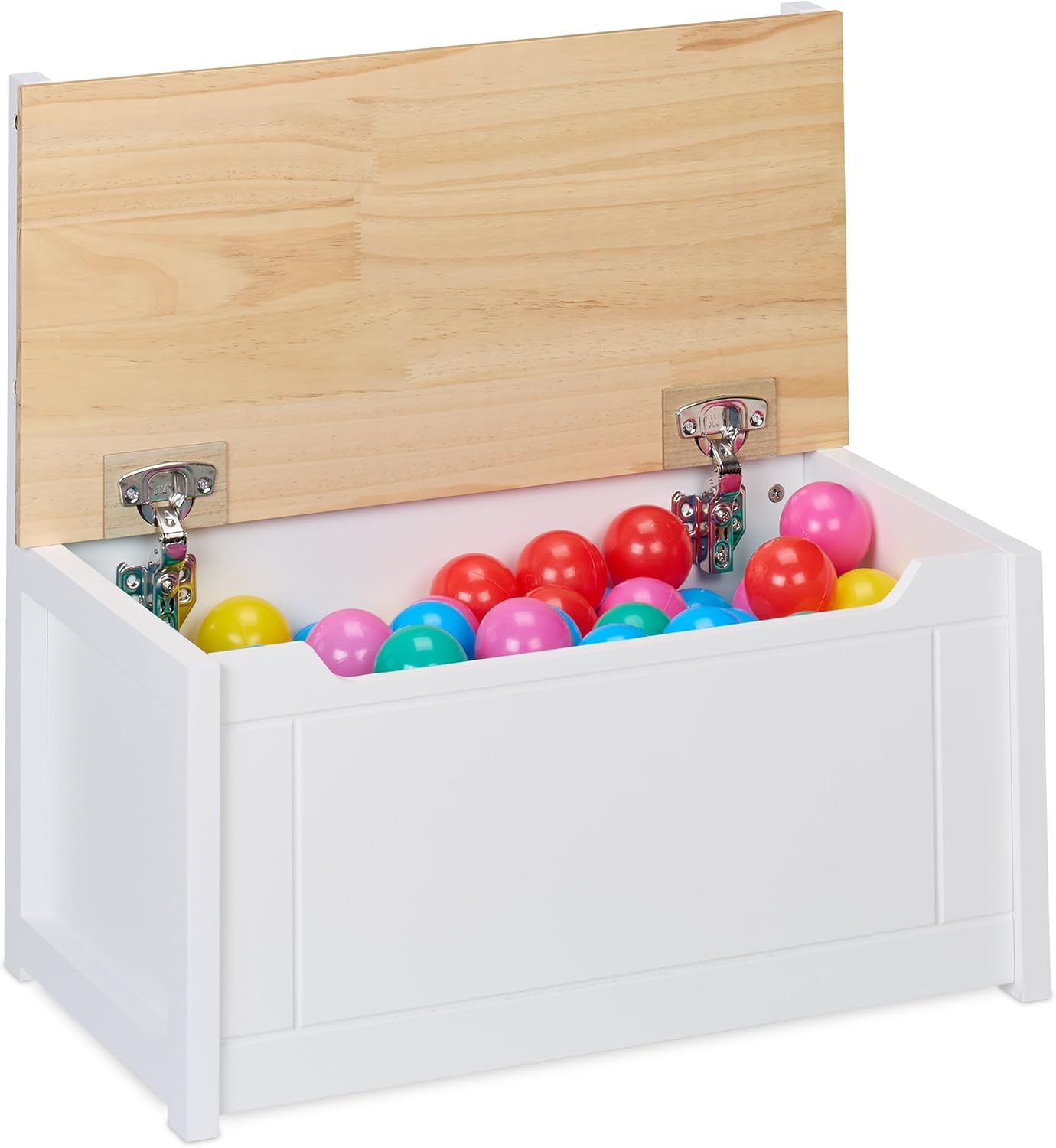 Kinderbank mit Stauraum, Weiss/Natur
