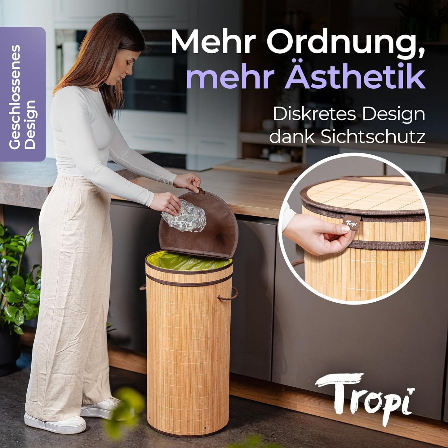 Runder Müllsackständer für Gelbe Säcke, Rund