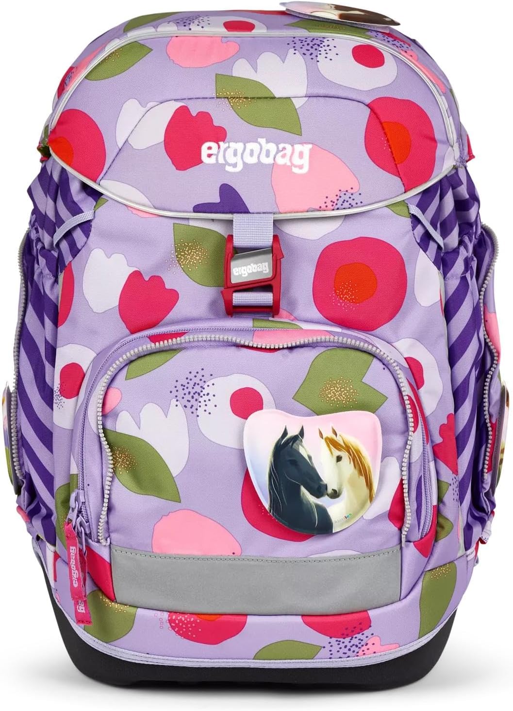 Ergonomischer Schulrucksack-Set Blütenzaubär, 6-teilig, Blütenzaubär - Lila