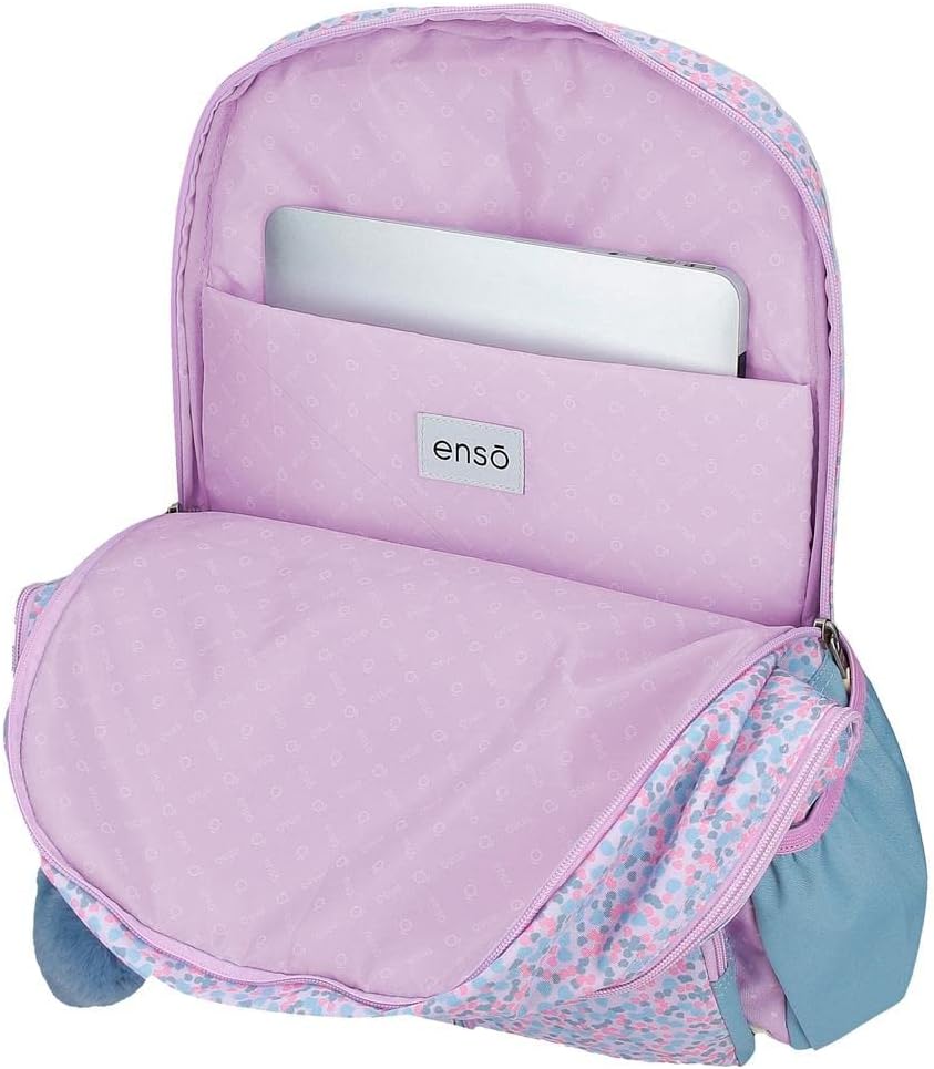 Schulrucksack für Laptop bis 15.6 Zoll, Mochila Escolar para Portátil Dunkelviolett