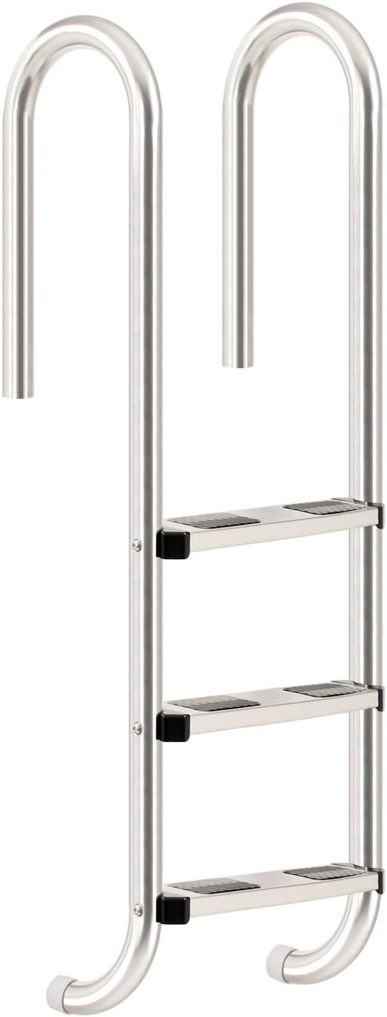 Edelstahl Poolleiter, Mit 3 Stufen