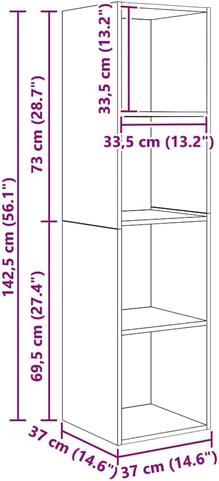 TV-Schrank mit Regal aus Altholz, 142.5 cm Altholz