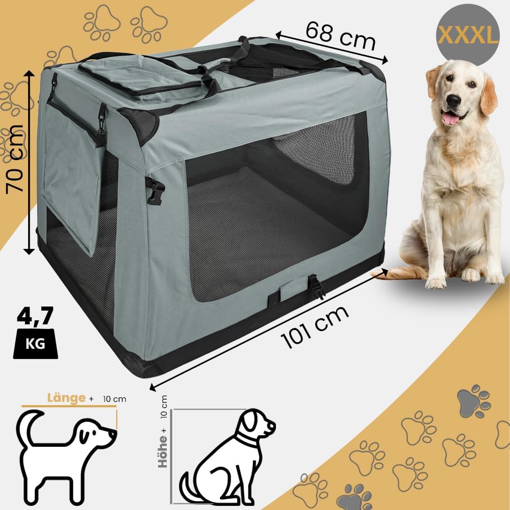 Faltbare Hundebox, L 101 x B 68 x H 70 cm