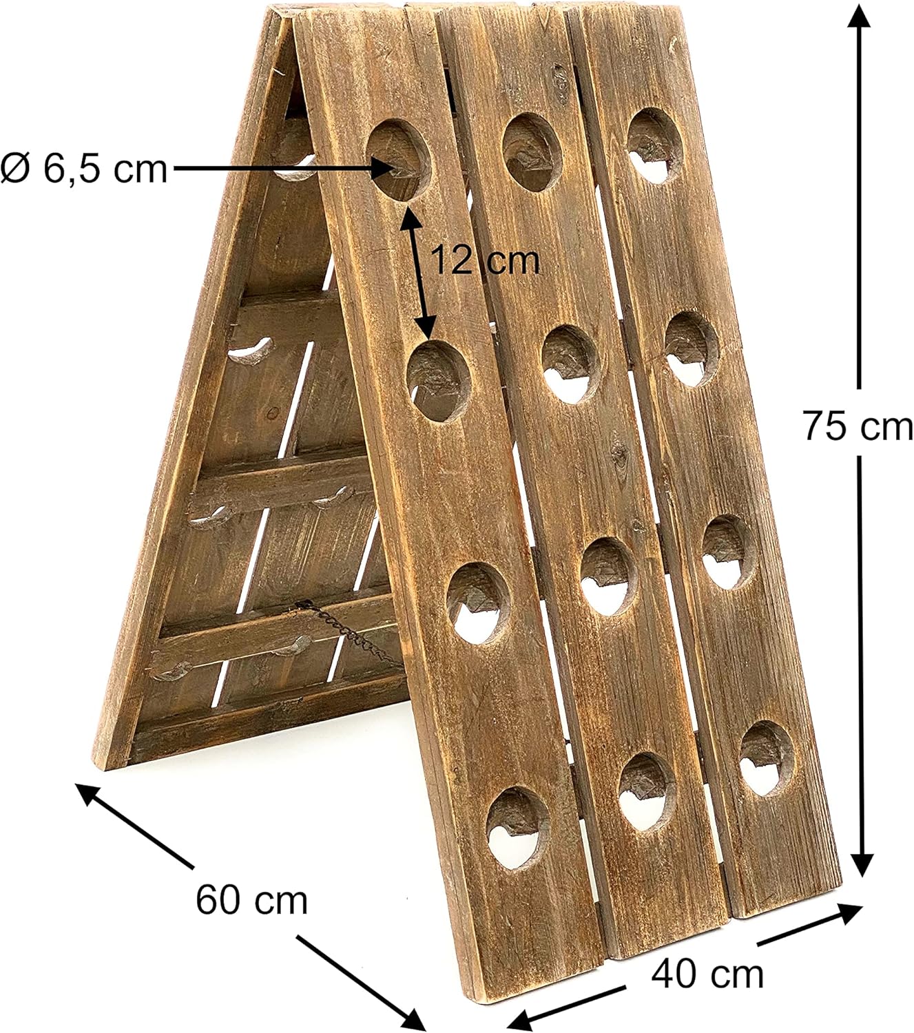 Rüttelbrett Weinregal für 24 Flaschen