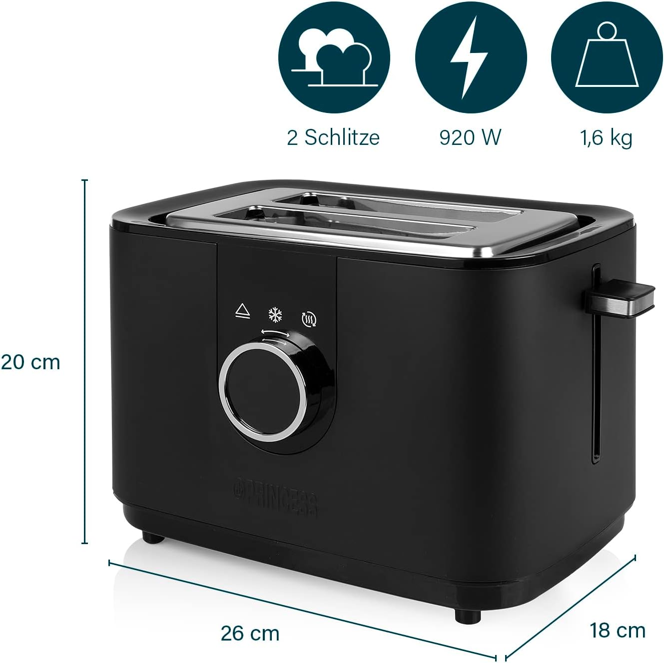 Toaster Moments mit LED-Anzeige, Toaster
