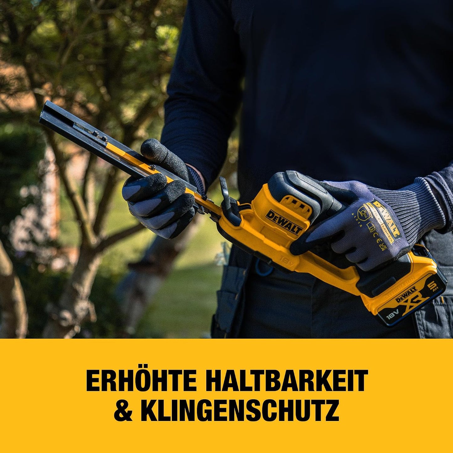 18V XR Kompakte Heckenschere, Einhandbedienung