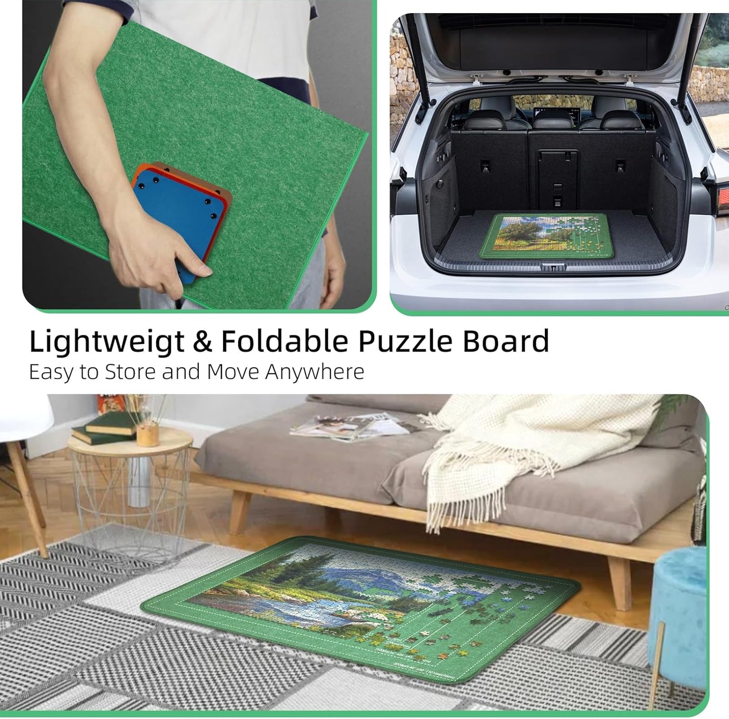 Faltbares Puzzlebrett mit Sortierschalen (2000 Teile)