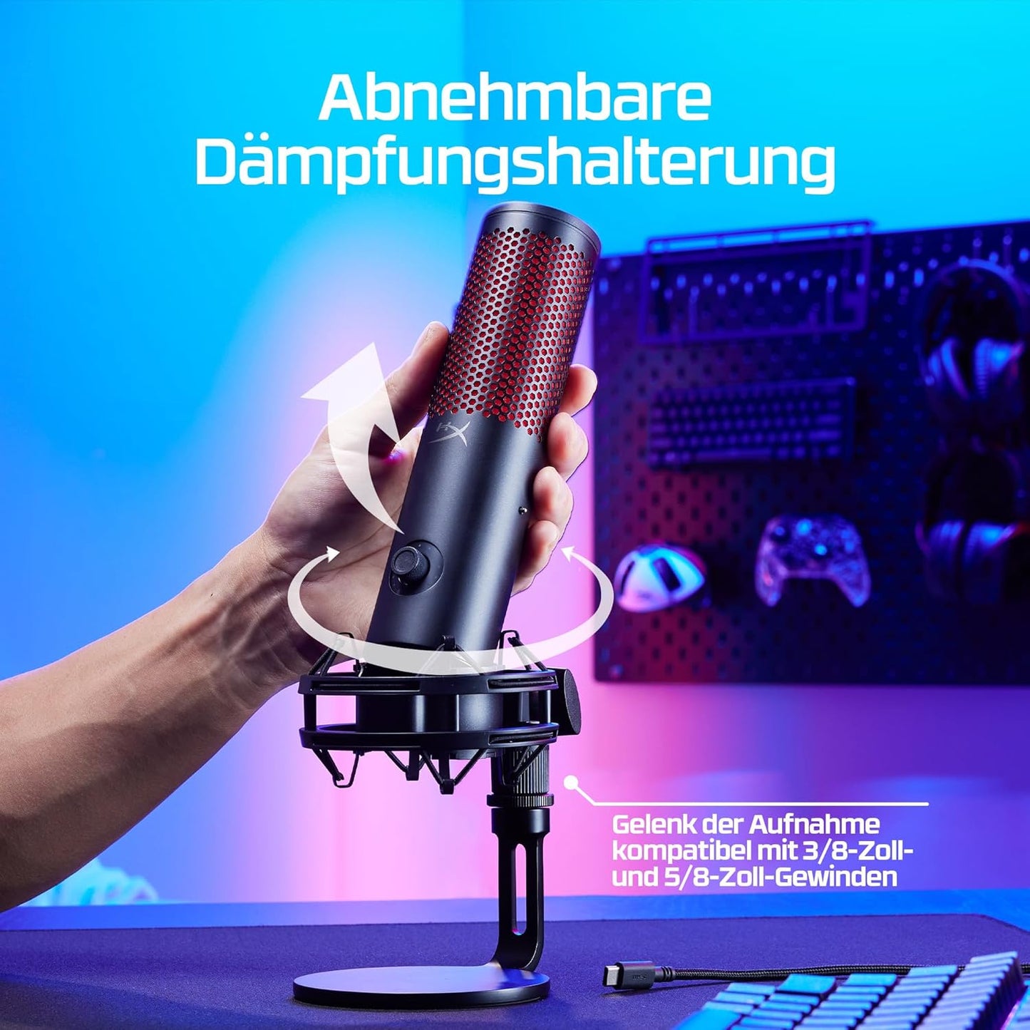 QuadCast 2 - USB-Mikrofon für Gaming & Streaming