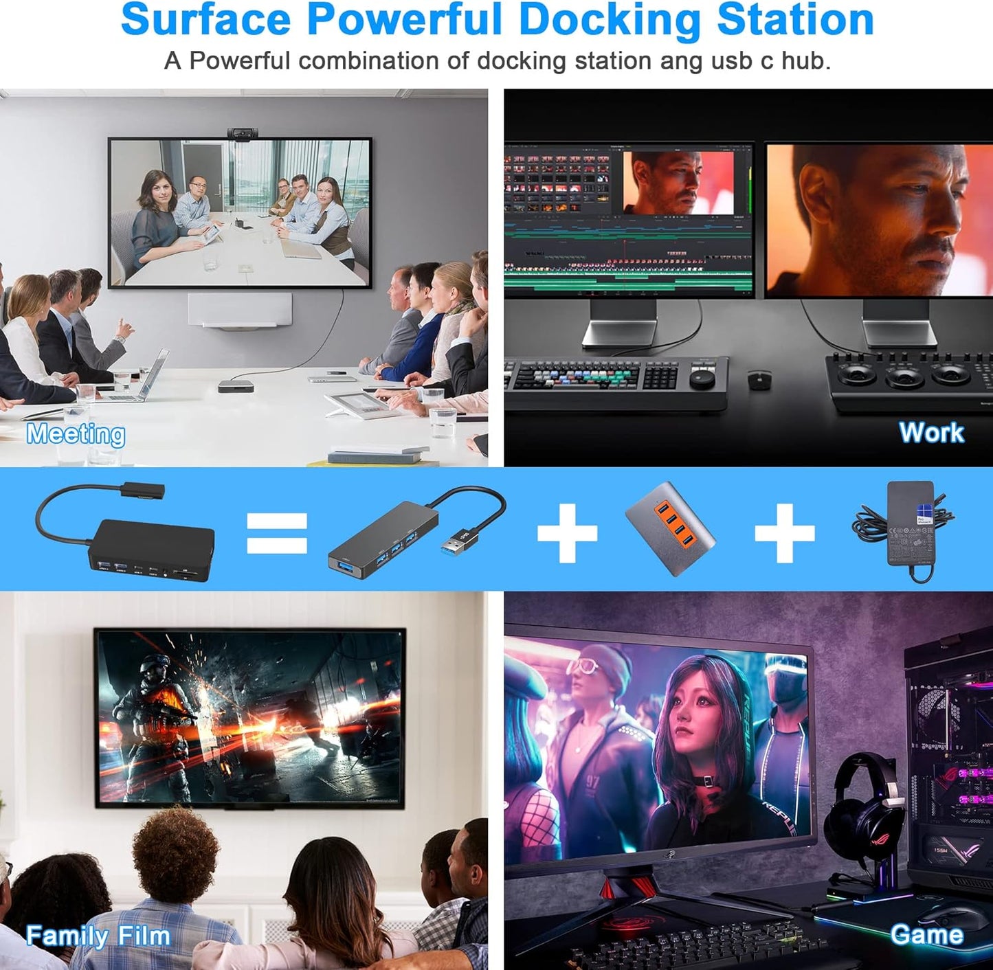 12-in-1 Surface Docking Station SHL791 für Microsoft Surface, SHL791