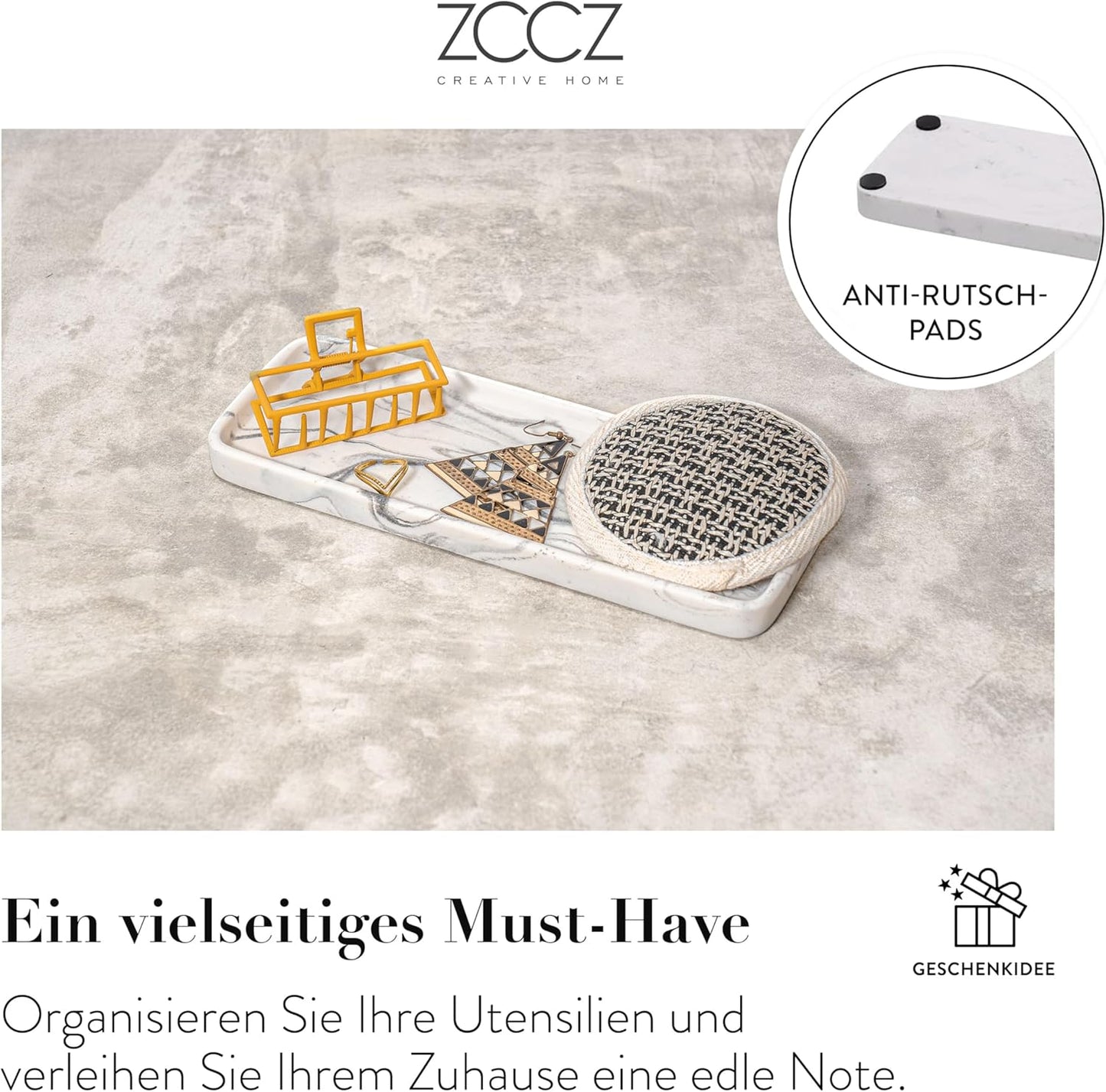 4-teiliges Badezimmer-Organizer-Set, Weiss