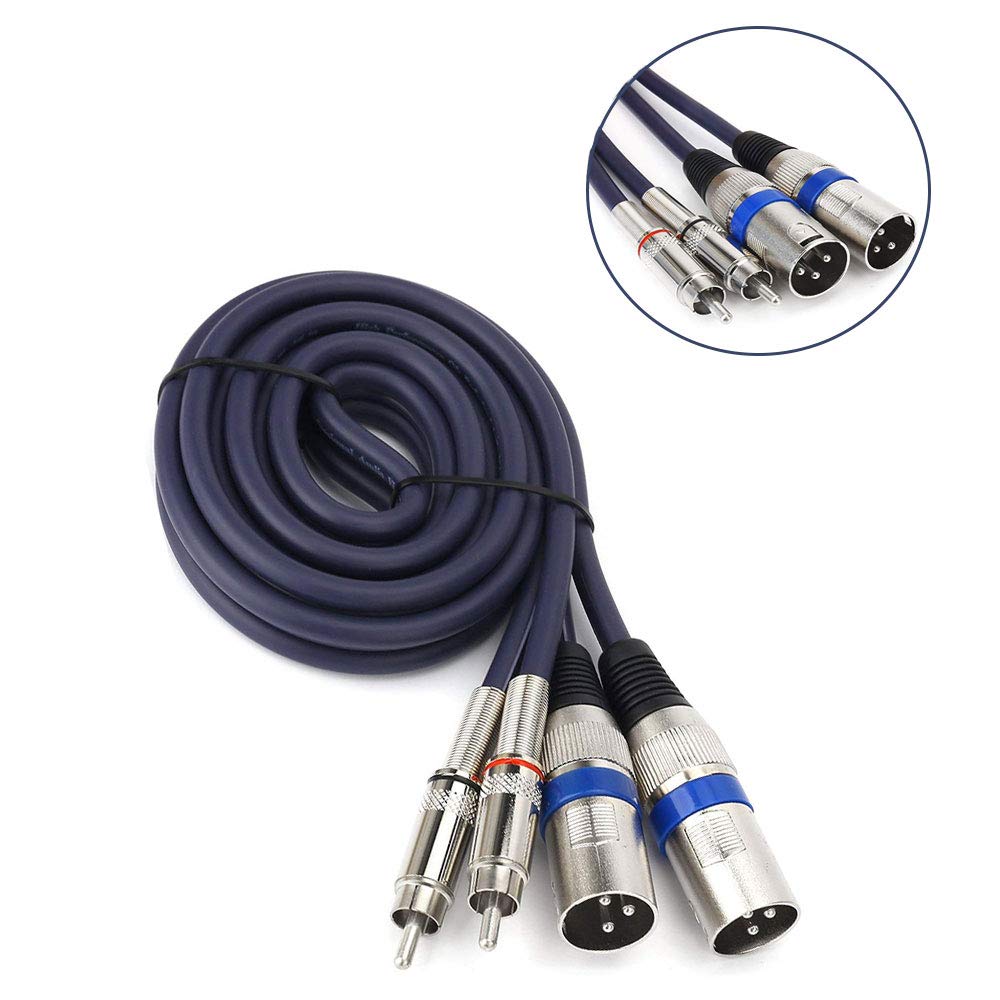 2er Set XLR auf Cinch Audiokabel, 5m