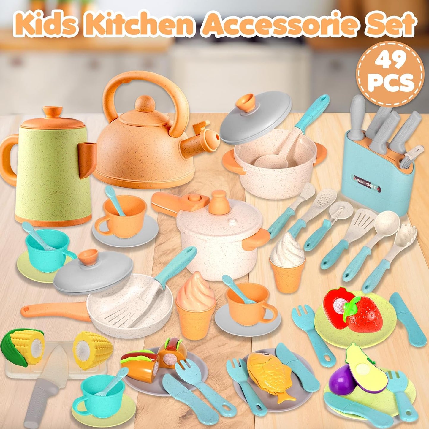 49-teiliges Kinderküchenzubehör Set