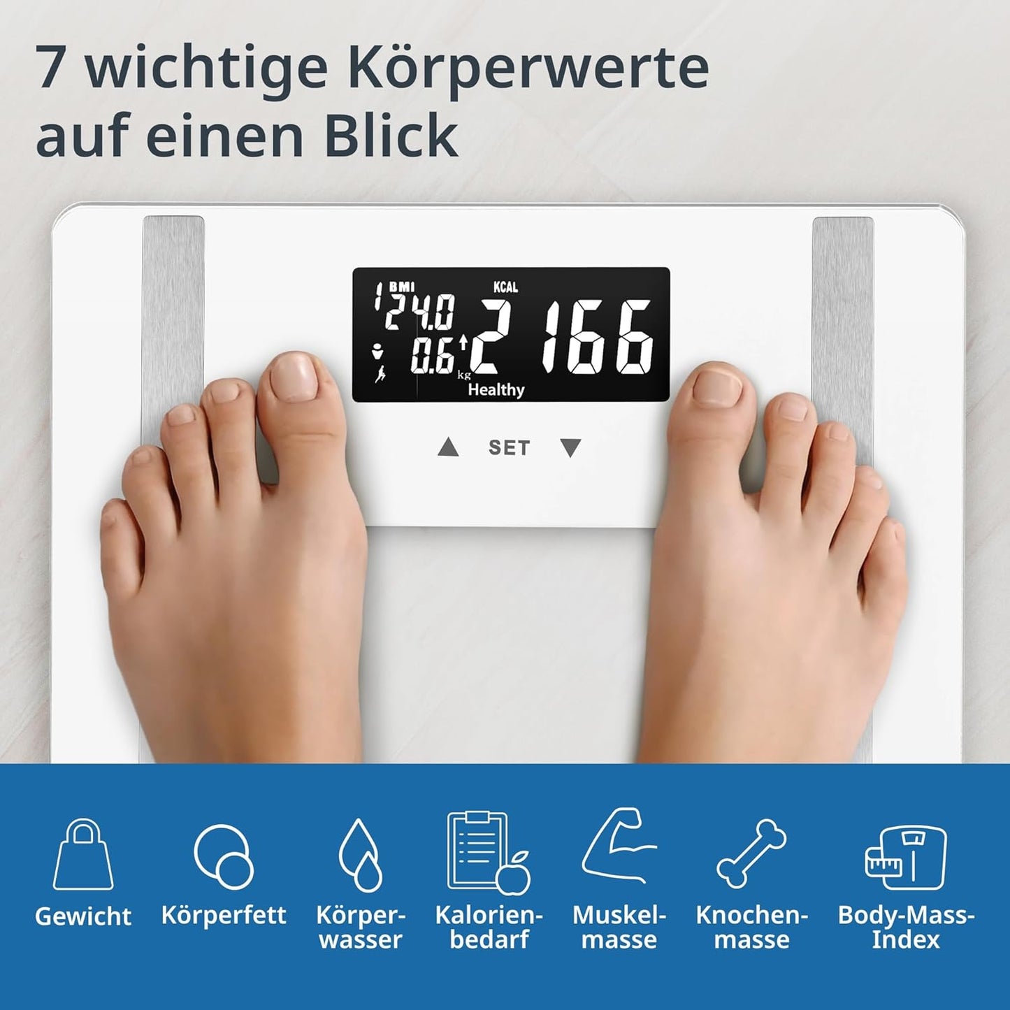 Körperfettwaage, Weiss