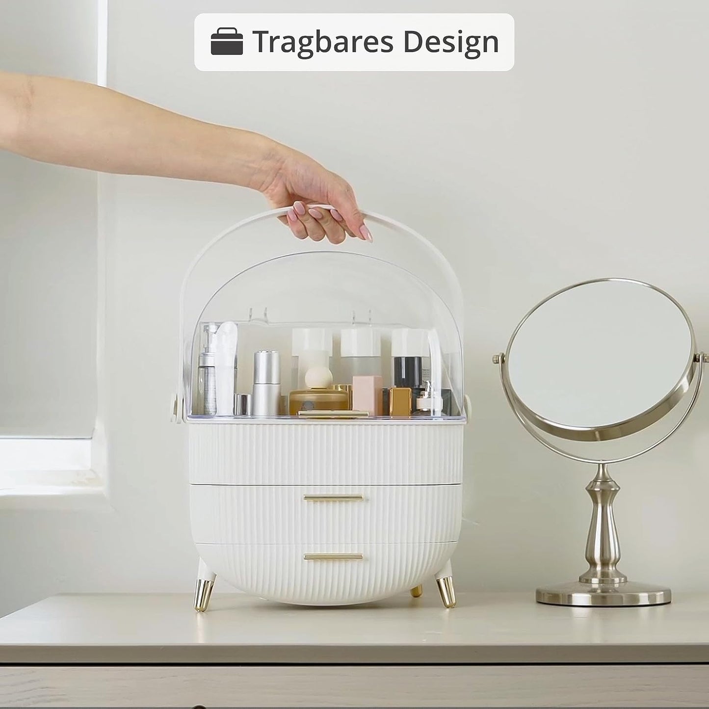 MakeUp-Organizer mit Pinsel-Aufbewahrung