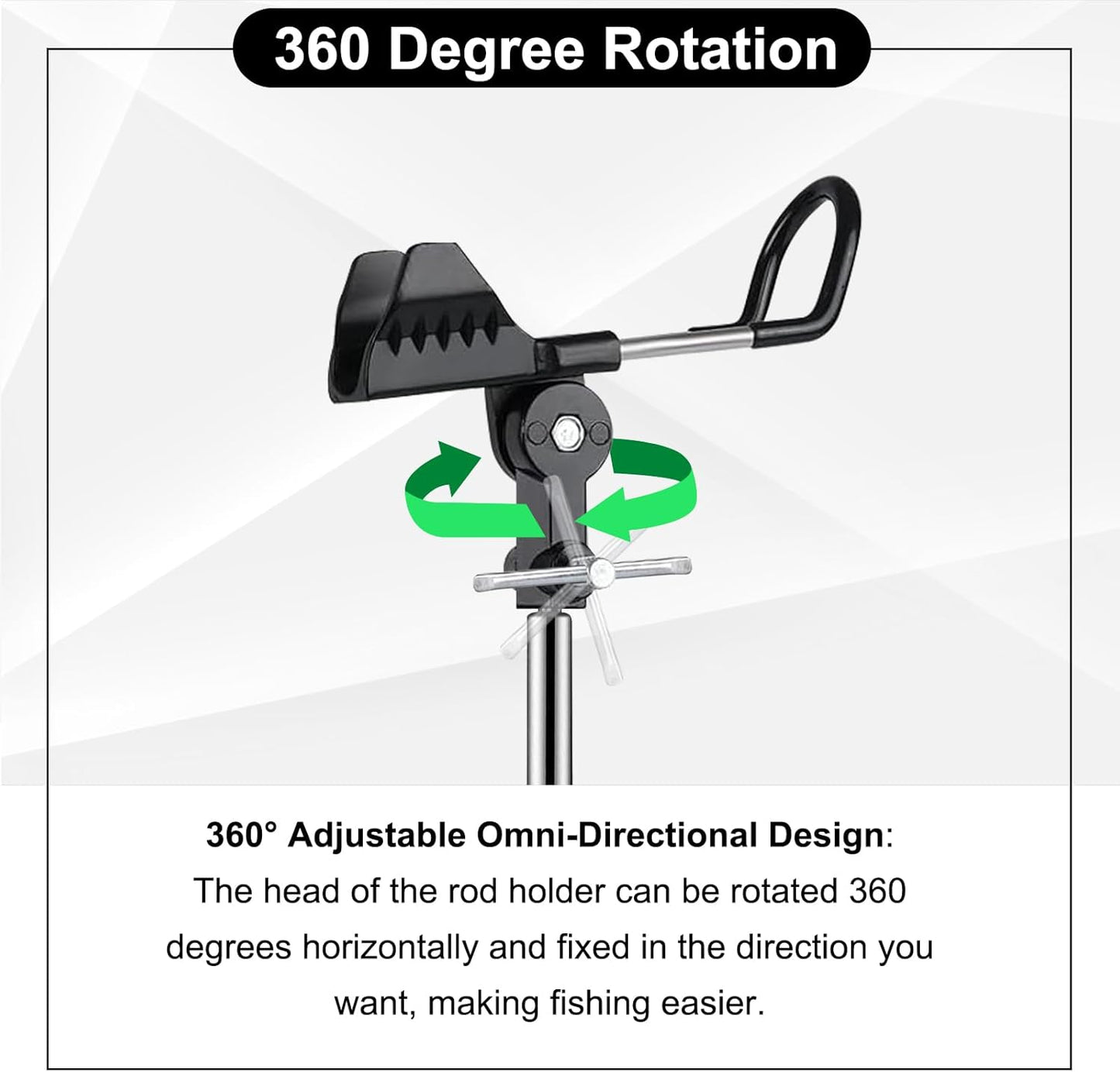 Angelrutenhalter-Set, Schwarz