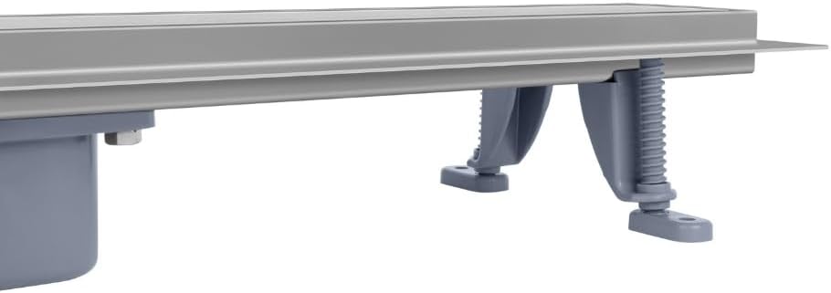 Duschrinne Komplettset mit Siphon und Haarsieb, 50 cm