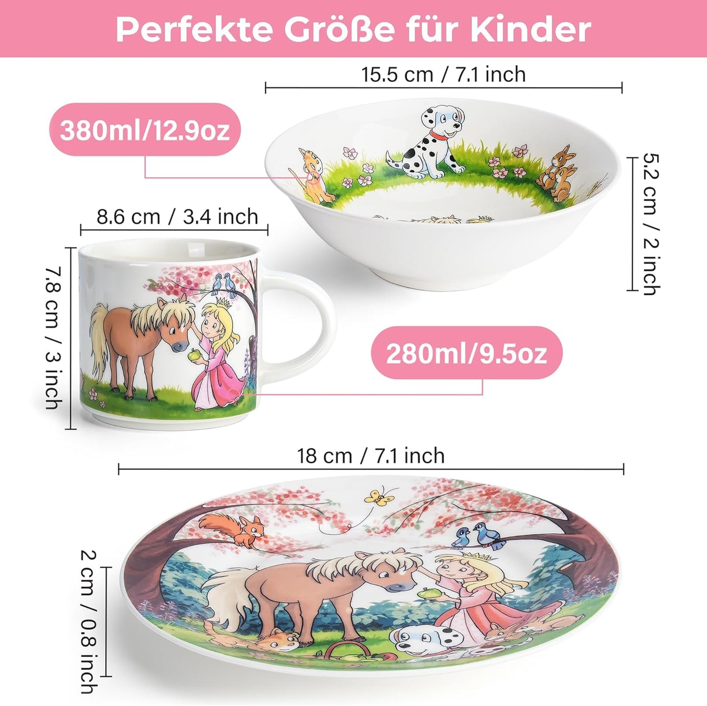 Geschirr-Set Prinzessin, Prinzessin
