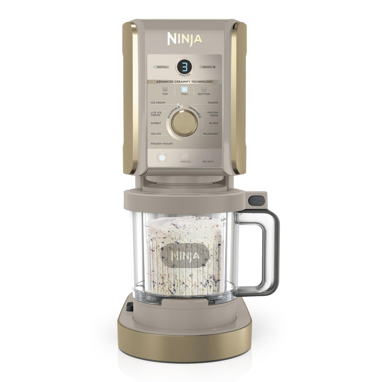 CREAMi Deluxe Eismaschine mit 10 Funktionen, NC502EUSTGD, Stone Gold