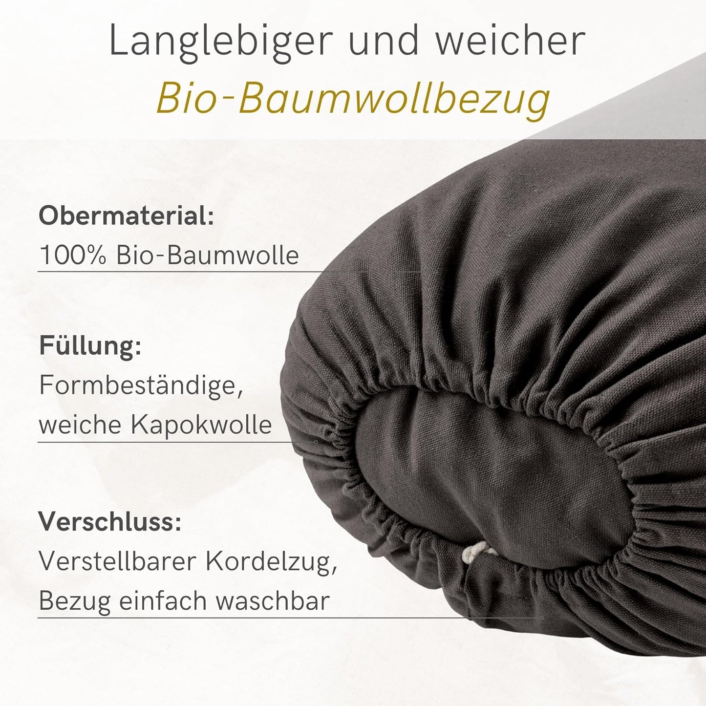 Yoga Bolster RESTORATIVE S, Anthracite