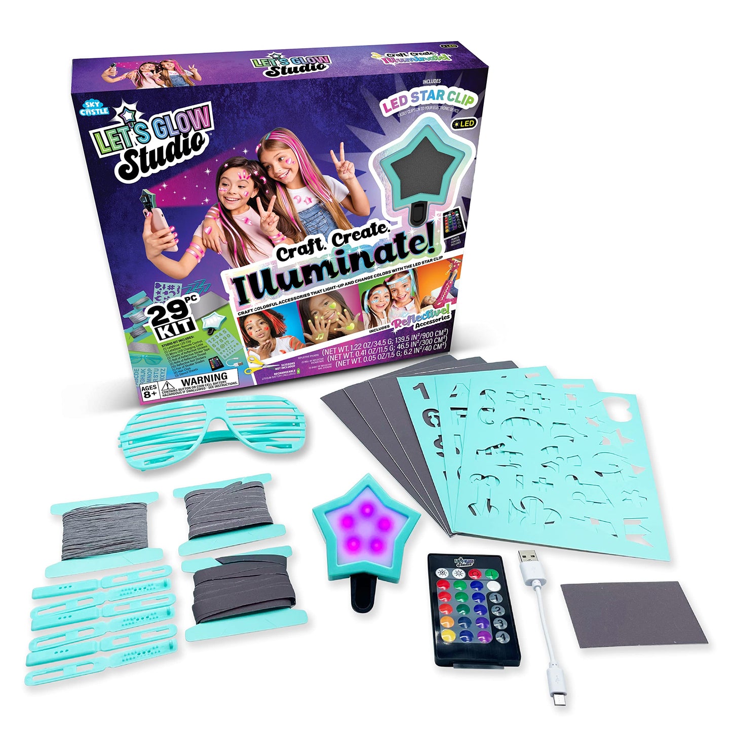 Let's Glow Studio LG3360 Fashion & Styling mit LED Clip, Komplettset Fashion & Styling