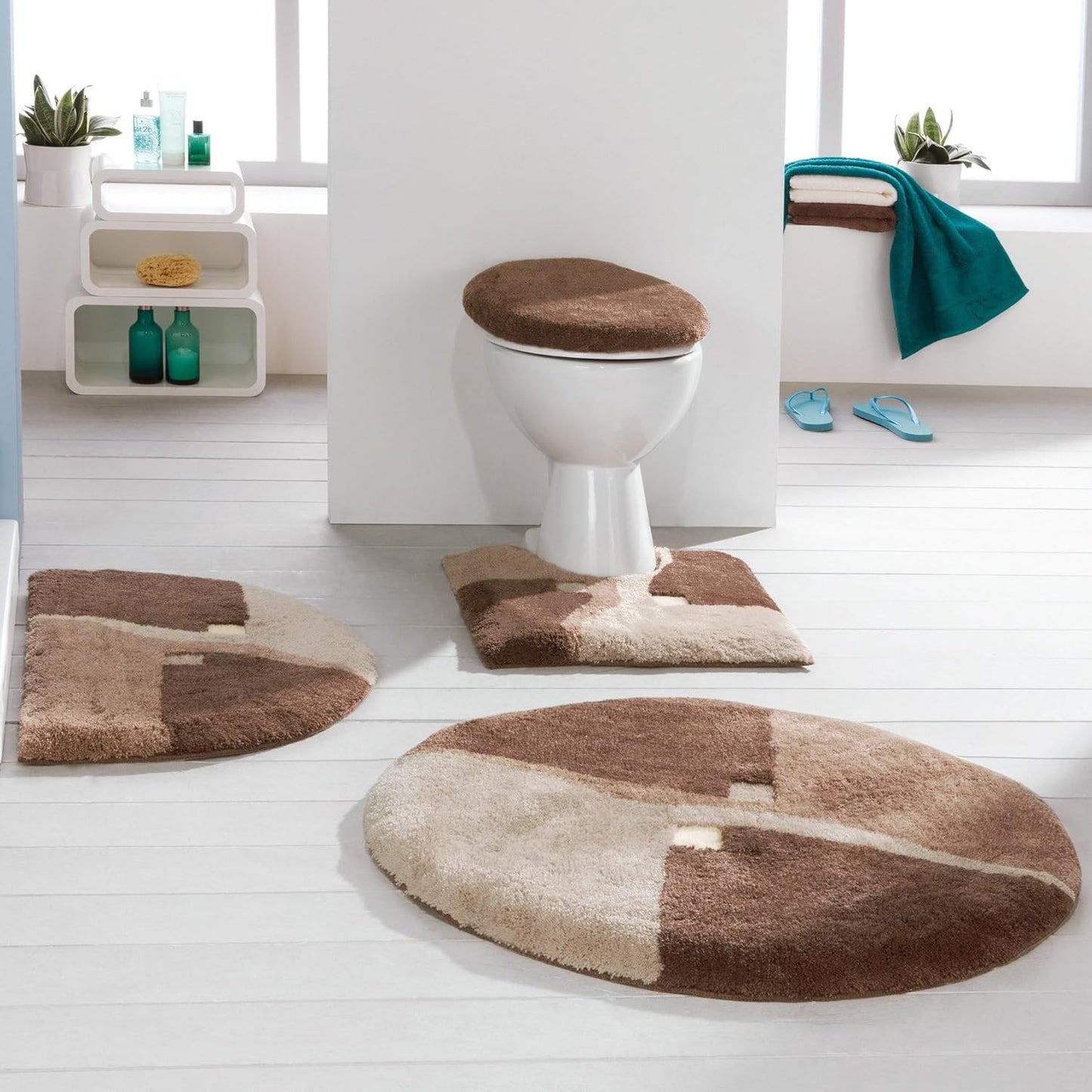 Badematte, Braun Badematte - 50x80 cm