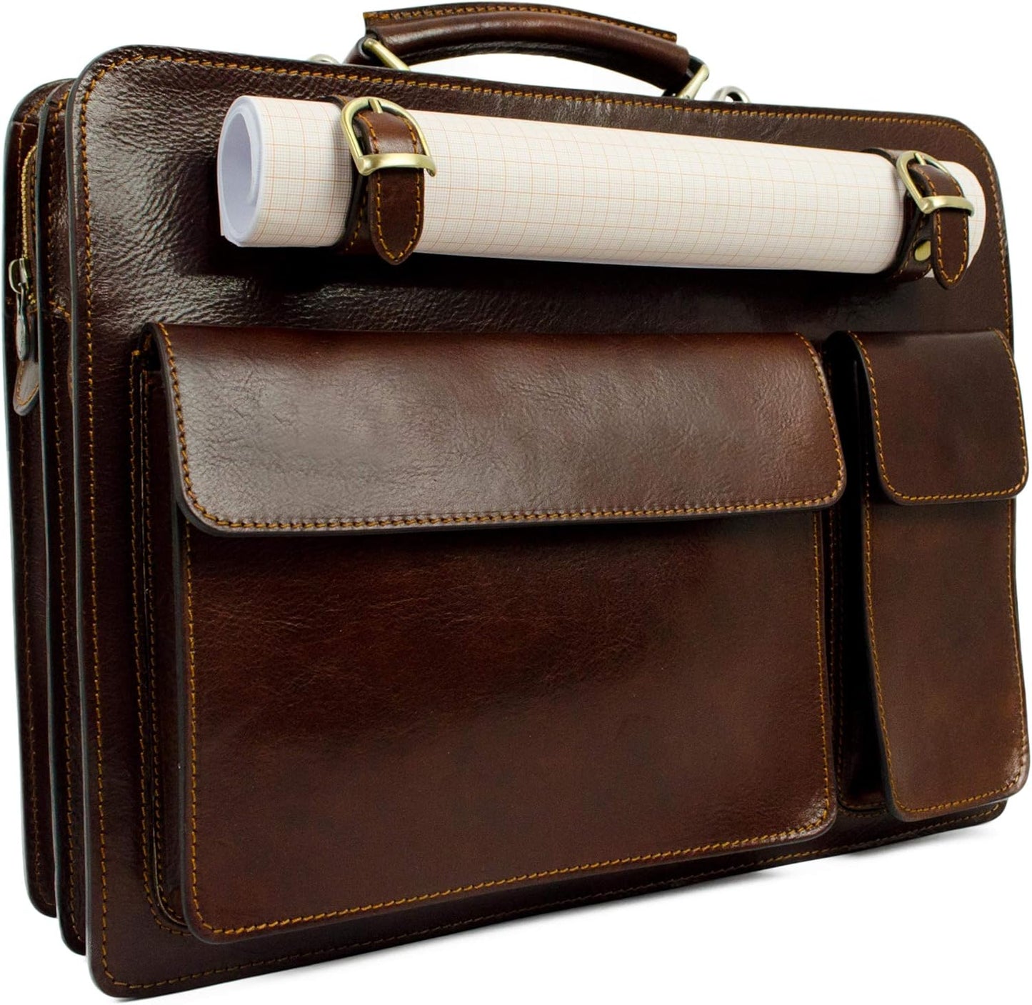 Aktentasche mit Laptopfach, Braun
