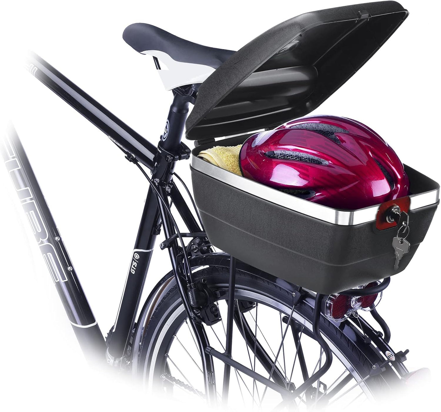 Fahrradkoffer mit Pizzaschneider-Fahrrad, Mit Pizzafahrrad