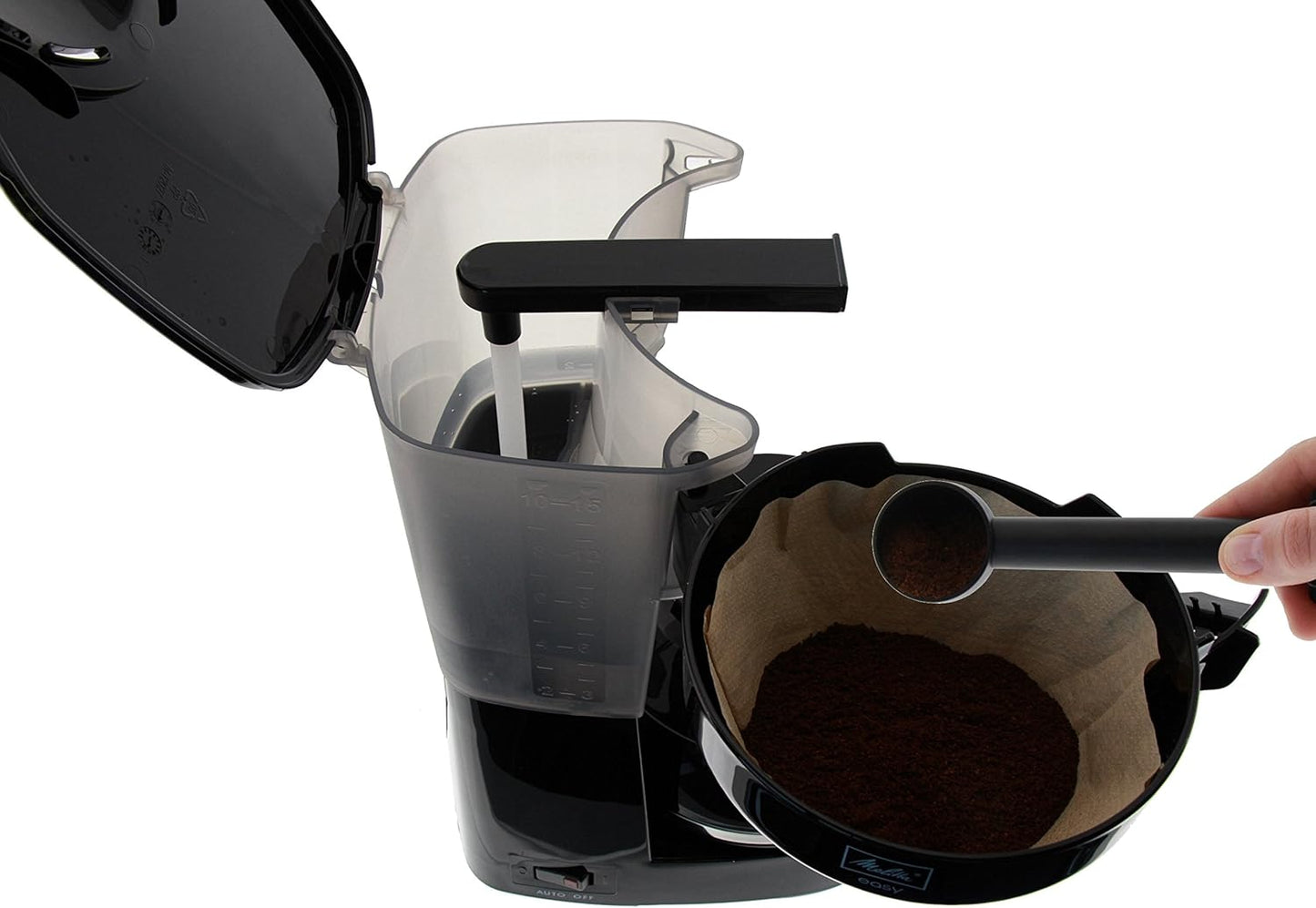 Easy Timer Filterkaffeemaschine mit Glaskanne, Timer-schwarz