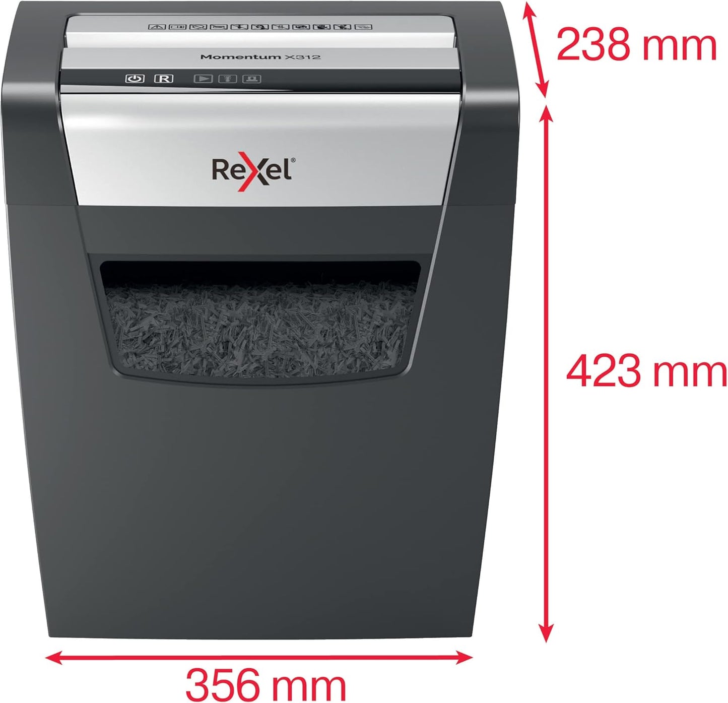Aktenvernichter Momentum X312, 12 Blatt / P3 - Partikelschnitt / Standard Design
