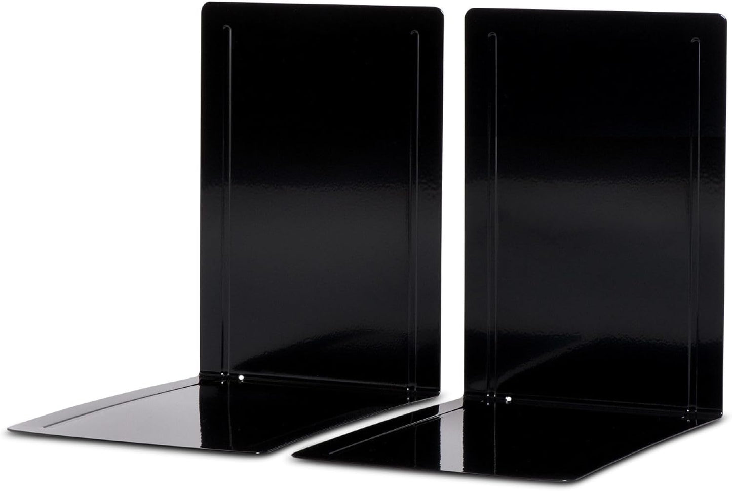 2er-Set Buchstützen für Büro & Regal, Schwarz 24 x 16 x 24 cm Buchstütze